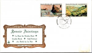 Guernsey 1974 FDC - Renoir Paintings - F72214