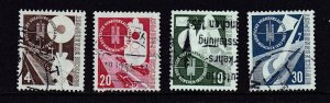 Germany 1936 - Train and Hand Signal - Used  set # 698- 701