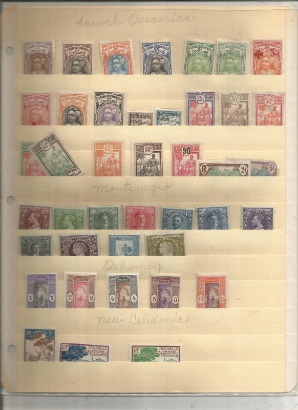 FRENCH COLONY COLLECTION ON STOCK SHEET, MINT/USED