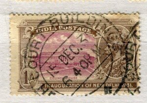 INDIA; 1912 early GV portrait New Delhi issue used Shade of 1a. value Postmark
