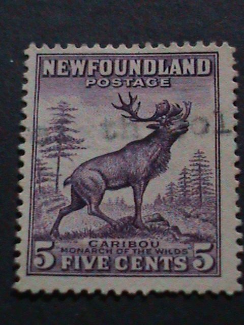 ​NEWFOUNDLAND 1932-SC#190 90 YEARS OLD-CALIBOU USED STAMP WE SHIP TO WORLD WIDE