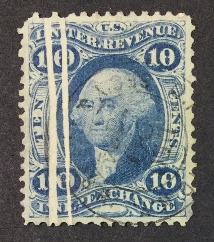 MOMEN: US STAMPS #R36c VAR PREPRINT PAPER FOLD REVENUE USED LOT #46718