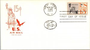 FDC 1959 - 15c US Airmail - New York, Ny - F37533