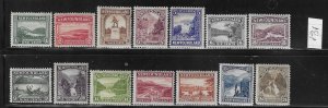 NEWFOUNDLAND SCOTT #131-144 1923-24 PICTORIALS- MINT NEVER HINGED/LIGHT HINGED