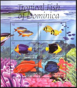 Dominica 2004 Marine Life Fishes sheet MNH