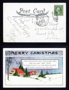 # 543 Picture Post Card for Merry Christmas from New York, NY TCRMS - 12-19-1921