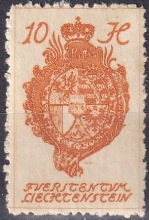 Liechtenstein  #33  F-VF Unused (SU7487)