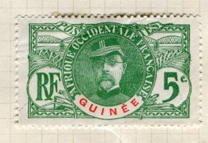FRENCH COLONIES; GUINEA 1906 Palm & Portrait issue Mint hinged 5c. value