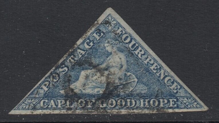 Cape of Good Hope, Sc 13b (SG 19c), used (couple minute creases), Steel Blue