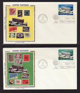 UN New York 244-245 Labor 1974 Colorano S/2 U/A FDC 