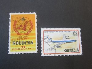 Rhodesia 1973 Sc 323,413 FU