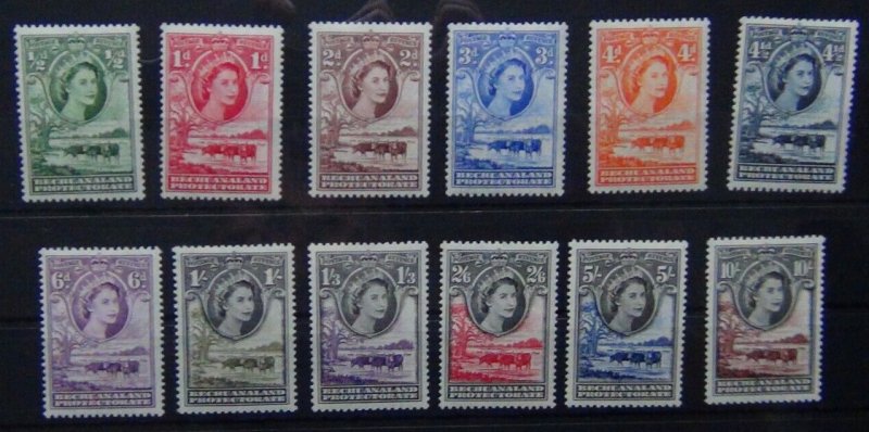 Bechuanaland 1955 - 1958 set to 10s LMM