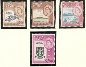 Virgin islands 1964 QEII set MNH S.C. 144-158