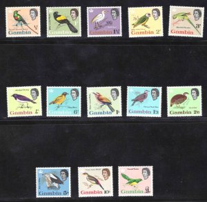 MOMEN: GAMBIA SG #193-205 1963 BIRDS MINT OG NH £90 LOT #66644