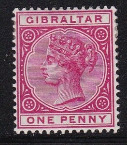 Album Treasures Gibraltar Scott # 11 1p Victoria Mint Fresh Hinge-