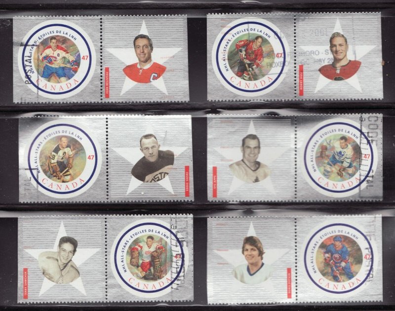 2001 - #1885a Premium Used NHL All Stars - Beliveau, Sawchuk, Potvin, Hull etc