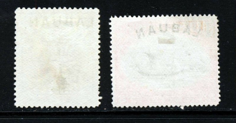 LABUAN 1901 Overprinted POSTAGE DUES SG D4 & SG D6b CTO