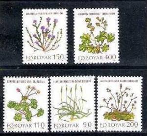 Faroe Island 1980 Sea Plant, Tree 5v MNH  # 1312