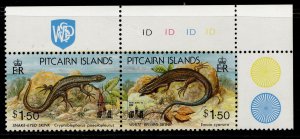 PITCAIRN ISLANDS QEII SG440a, $1.5 HORIZ PAIR, NH MINT.