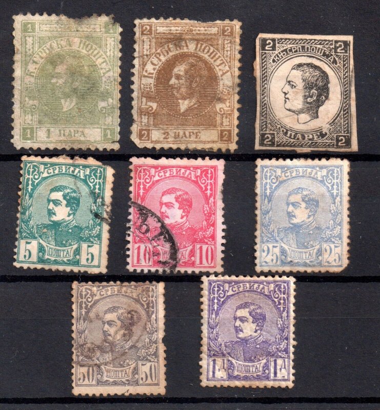 Serbia 1866-1880 collection with faults WS17141