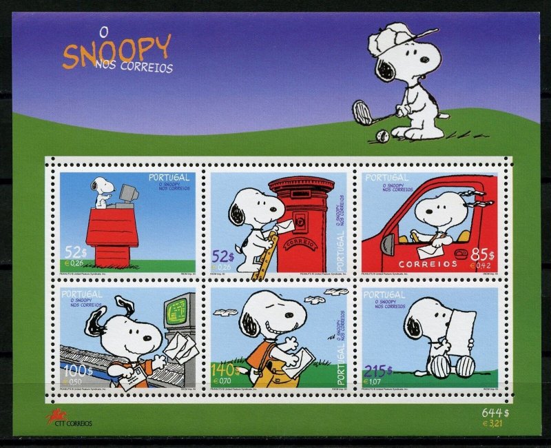 PORTUGAL SNOOPY  SOUVENIR SHEET MINT NH 