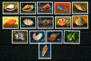 Papua New Guinea SC#265-79 Sea Shells set of 15 MVLH