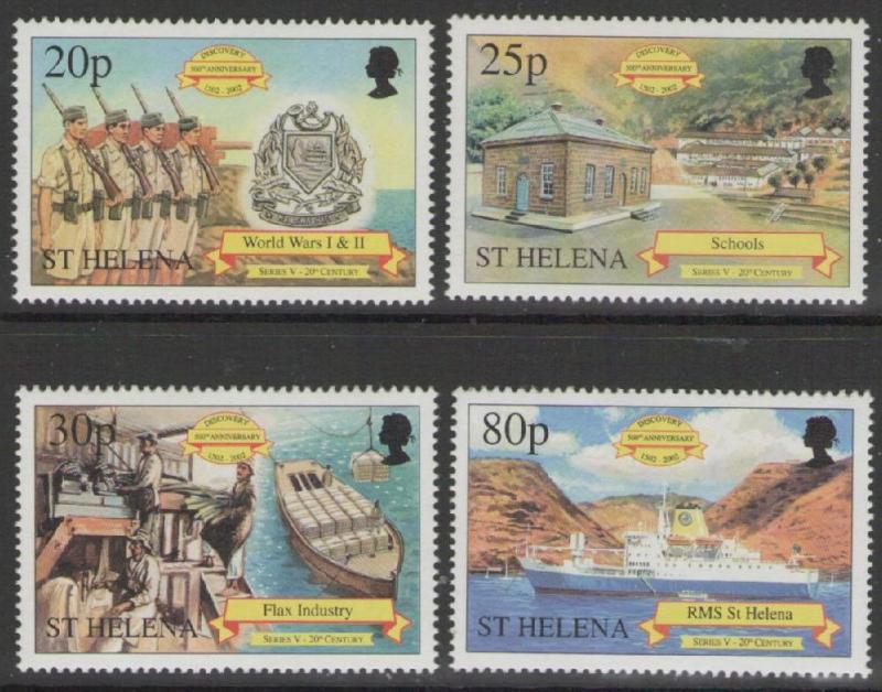 ST.HELENA SG828/31 2001 DISCOVERY OF ST HELENA MNH 