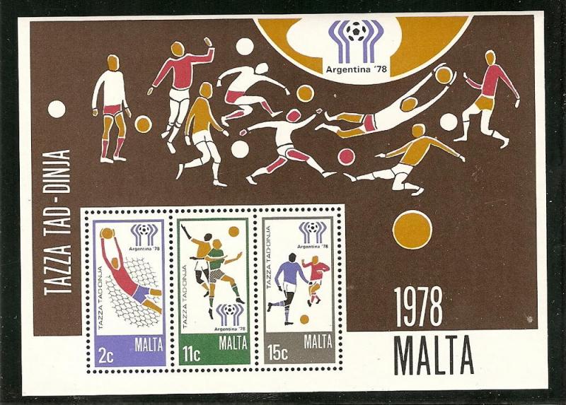 Malta  551a MNH 1978 World Cup Sheet