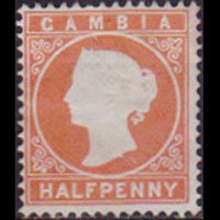 GAMBIA 1880 - Scott# 5 Queen 1/2p no gum
