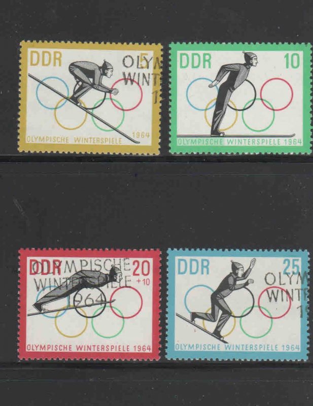 GERMANY-DDR #680-682,B112 1963  OLYMPICS  INNSBRUCK     MINT  VF NH  O.G