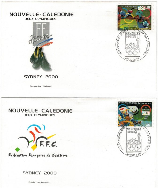 New Caledonia 2000 FDC Stamps Scott 853-856 Sport Olympic Games