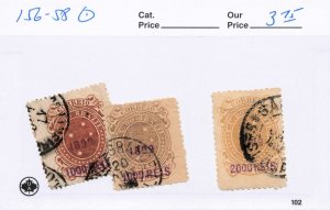 BRAZIL  156-58   USED