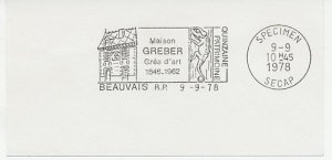 Specimen postmark card France 1978 Sandstone art - Lizard