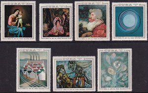 Sc# 1404 / 1410 Cuba 1969 Paintings complete set  MNH CV: $6.90