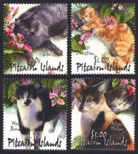 Pitcairn Islands Cats 2002 Scott #557-560 Mint Never Hinged