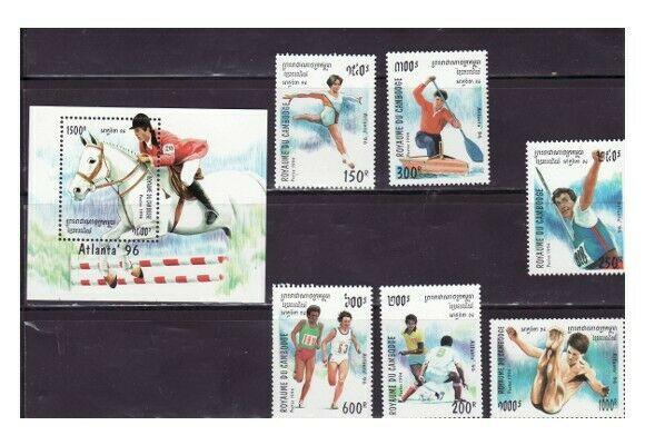 Cambodia - Olympic Games 6 Stamp & S/S  Set 1346-52
