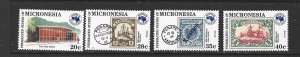 MICRONESIA - 1984 AUSIPEX - SCOTT 21 AND C4 TO C6 - MNH