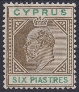 CYPRUS 1904 KEVII 6PI WMK MULTI CROWN CA