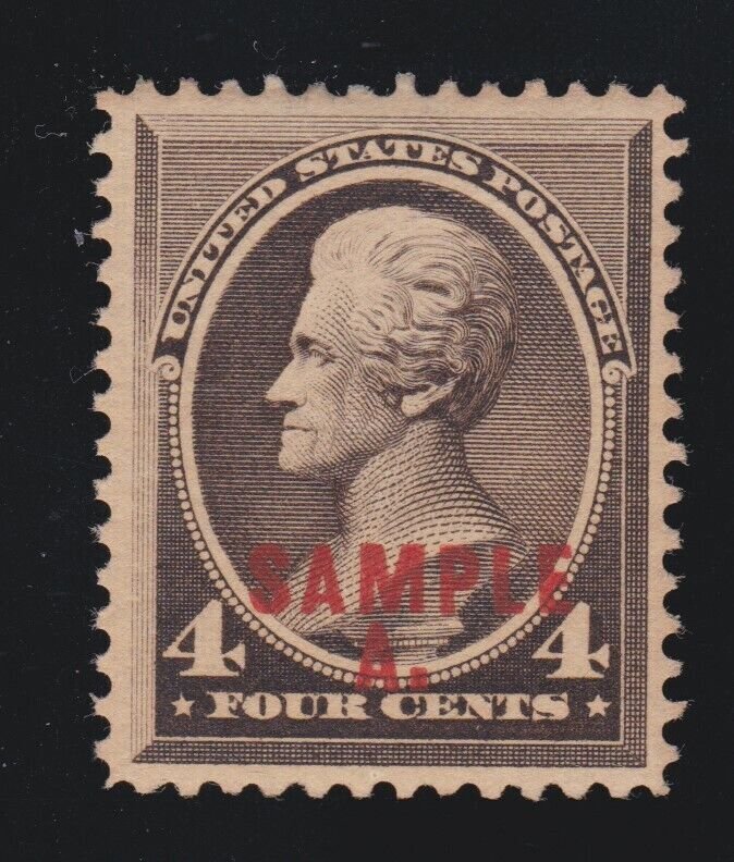 US 211SL 4c Jackson Trial Color Sample A. Specimen VF OG H SCV $75