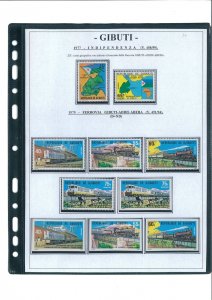 P3141 - DJIBOUTI YVERT 603/4 NORMAL SET, IMPERF, AND THE 2 STAMPS IN SPECIAL S/S-