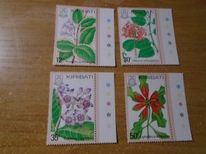 Kiribati  #  365-68  MNH  Flowers