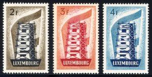 Luxembourg 1956 Europa Scott# 318-320 Mint XF OG Lightly Hinged Pristine Gem!