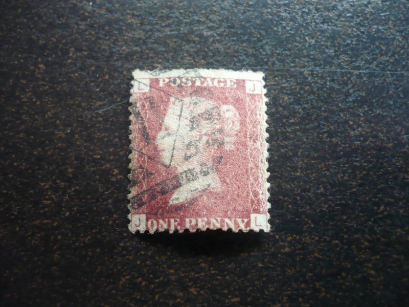 Stamps - Great Britain - Scott# 33 - Used Penny Red