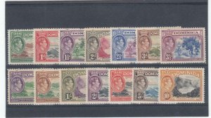 DOMINICA # 97-110 VF-MLH KGV1 ISSUES TO 10sh CAT VALUE $31.60