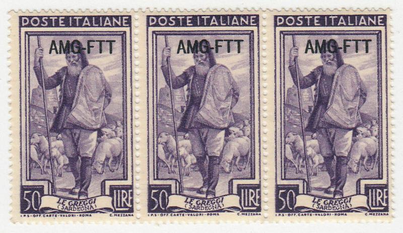 Trieste(Italy) - 1950 - SC 103 - NH - Strip of 3