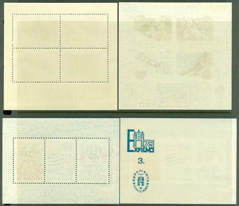 EDW1949SELL : URUGUAY 1994 Scott #1526, C418a Scarce set of 2 S/S, perf & imperf