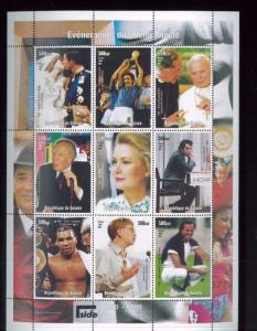 EVENTS OF THE 20TH CENTURY 1980 to 1989 Stamp Sheet of 9 MNH - Guinea E67