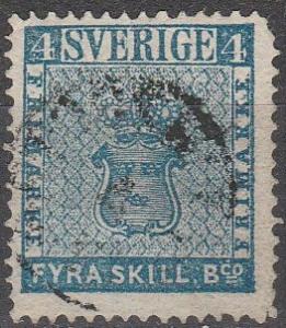 Sweden #2  F-VF Used CV $110.00 (A17010)