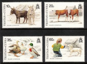 TRISTAN DA CUNHA 1994 Island Livestock; Scott 554-57, SG 572-75; MNH