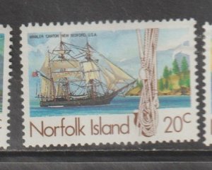 SC358 Norfolk Island 1985 Whaling Ships MNH